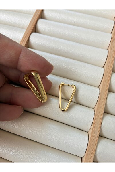 ARİ TAKI Triangle Gold Steel Earrings