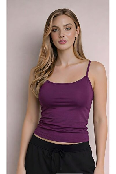 bykombincim Kadın %100 VİSKON İp Askılı Kadın Atlet Full Likralı