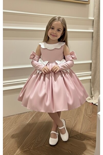 AseLKidsBoutique SATEN ELBİSE RAHAT FİYONKLU