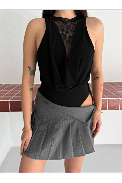 BE CHİC ΓΥΝΑΙΚΕΙΟ ΔΙΑΦΑΝΟ ΟΛΟΒΡΑΓΧΙΟ ΜΕ ΑΝΟΙΧΤΟ ΚΟΛΑΡΟ ΣΤΟ ΜΕΣΟ ΚΑΙ ΠΙΣΩ ΜΕΡΟ...