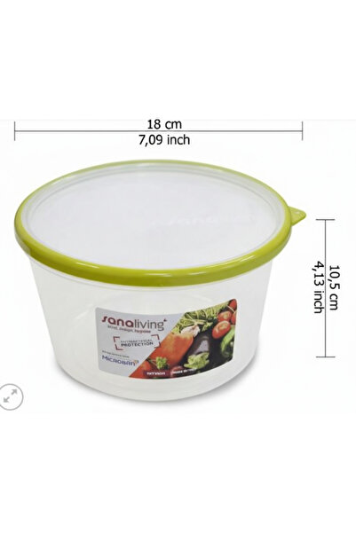 Omada Cutie de Conservare d.18x10,5 cm/1,6L SanaLiving - capac Lime