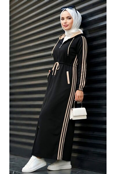 lamaro Spor Elbise, Tesettür Spor Giyim, Fermuarlı Elbise Trend Yol Butik