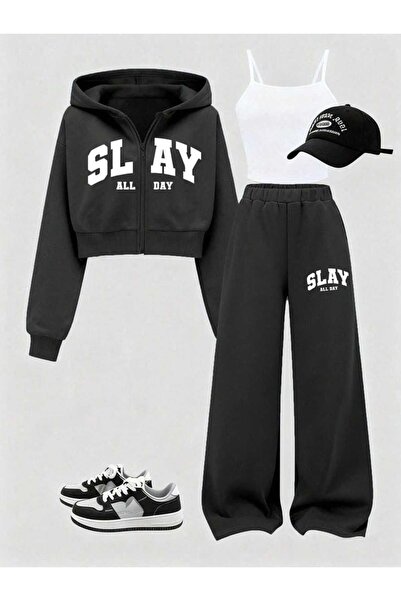 VESTIR BIEN Set de 3 piese pentru iarnă, cu imprimeu Smoked Slay, cu pantalon...