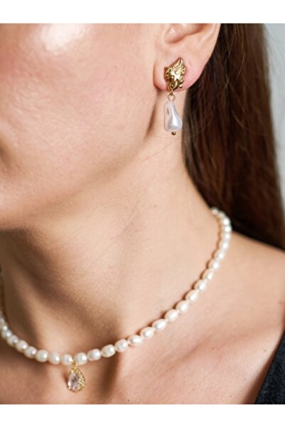 OEM Square pearl earrings