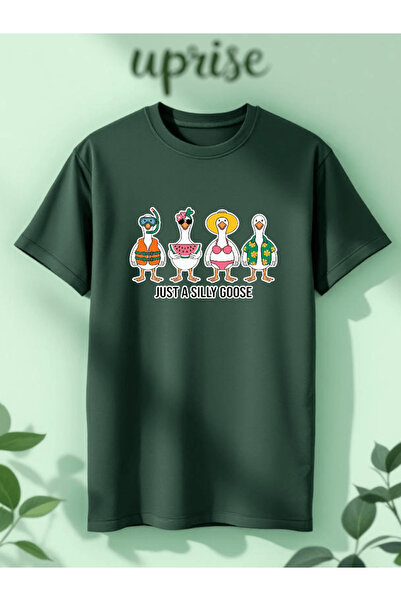 Vordevia Just a Silly Goose Printed Cotton Oversize T-Shirt