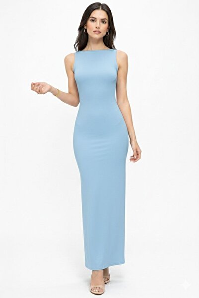 Maison La Femme Women's Long Summer Dress with Slit Detail