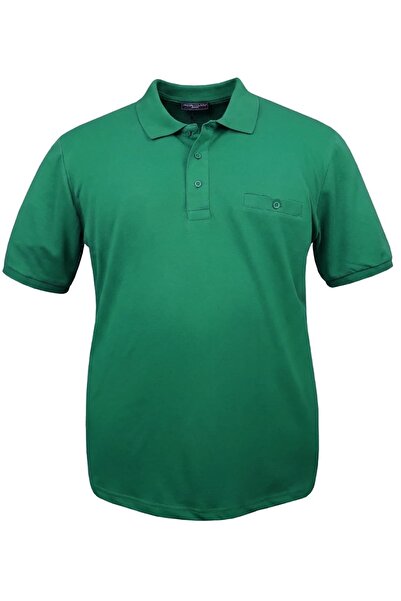 tambattal Large Size Lycra Pique Polo Collar T-Shirt with Pockets