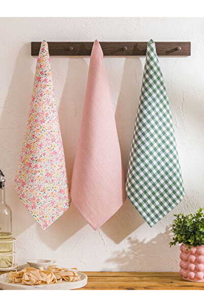 LC Waikiki Rmz Gi̇yi̇m Farkiyla Printed Drying Cloth 3-Pack 40X50 cm