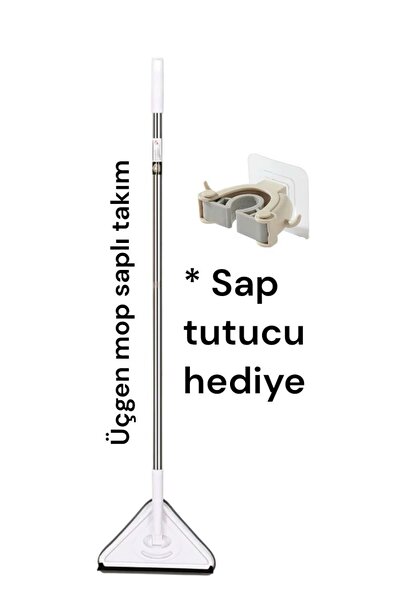 RSC MARKETİM Üçgen Cam Sil Çekçek, Duvar, Yer Silme Temizlik Seti 2 Adet Başl...