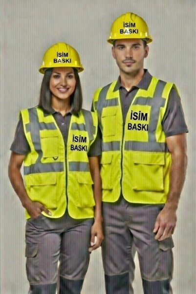 Teknik İsme Özel Baskılı Mühendis Yeleği Seti