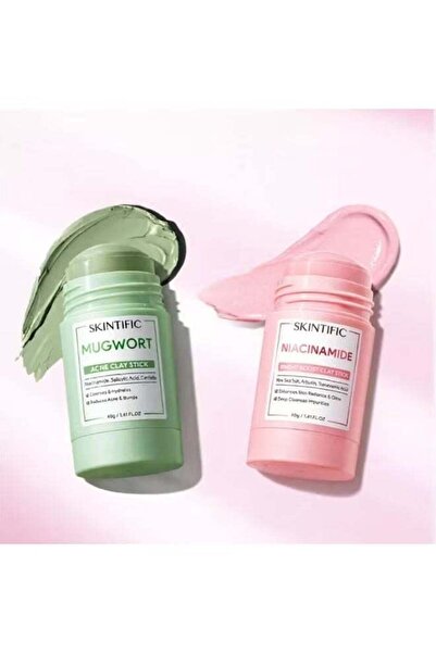 SKINTIFIC قناع طيني من الشيح والنياسيناميد