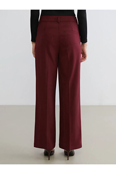 LC Waikiki Червоні стандартні широкі жіночі штани