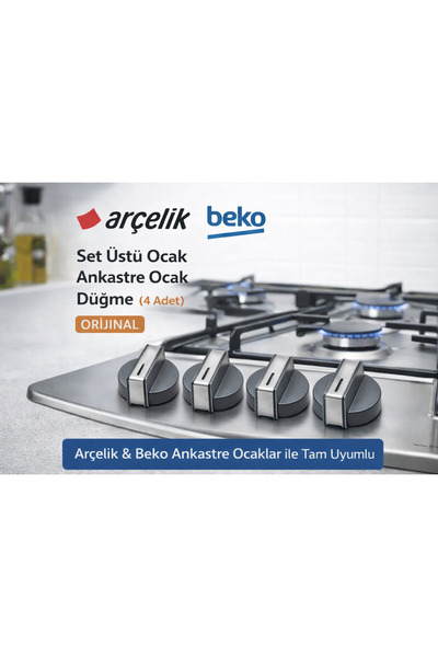 ÖZ BEYAZ EŞYA Ankastre Ocak Set Üstü Ocak Düğme ( 4 Adet ) 110246678