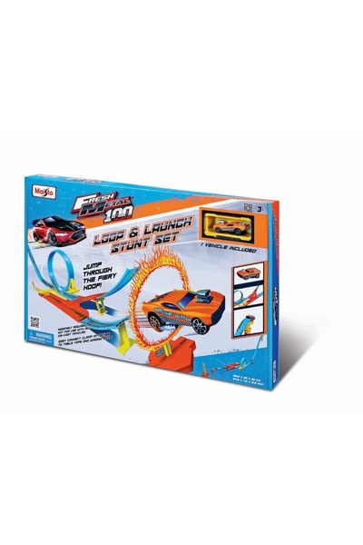 Maisto Circuit de cascadorii Power Circuit Raceway cu buclă și lansare