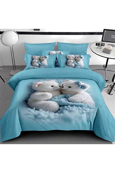 Patul Fine Cotton Linen, Sulphur, Double Bed, 2 Persons, 6 Pieces