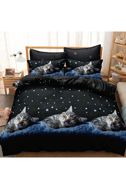 Patul Fine Cotton Linen, Sulphur, Double Bed, 2 Persons, 6 Pieces