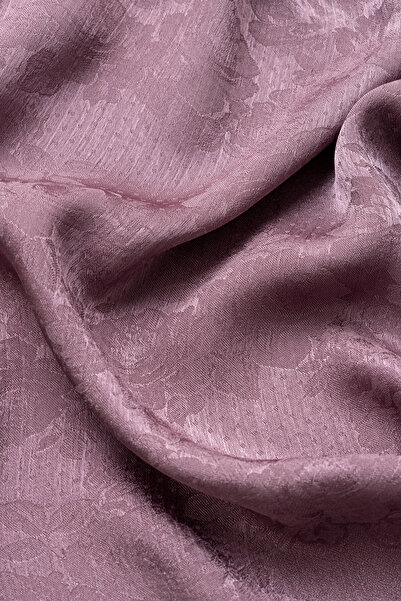 praye Rose Patterned Shiny Shawl Dried Rose
