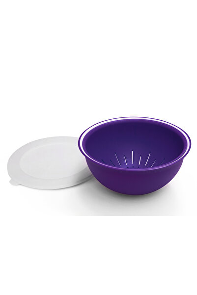 Omada Set Salad bowl + colander + lid d.26 cm / 3.5L SanaLiving - Purple
