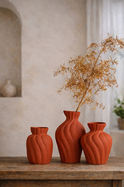 rufhomedesign 3 LÜ SET İskandinav Tarzı Bohem Vazo Pinterest Pampas Vazosu De...