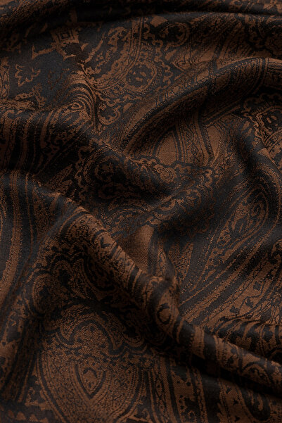 praye Ethnic Patterned Shawl Brown