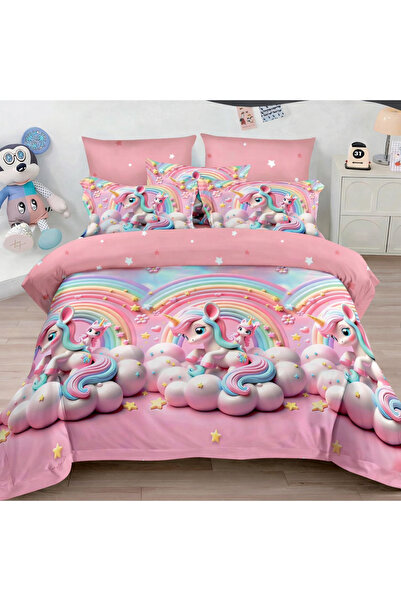 Patul Fine Cotton Linen, Sulphur, Double Bed, 2 Persons, 6 Pieces