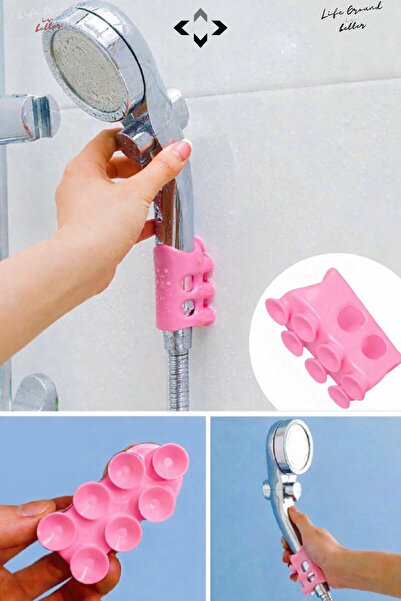 LİGROUND Vantuzlu Duş Başlığı Tutucu Silikon Askı Aparatı Ayarlanabilir Duş A...