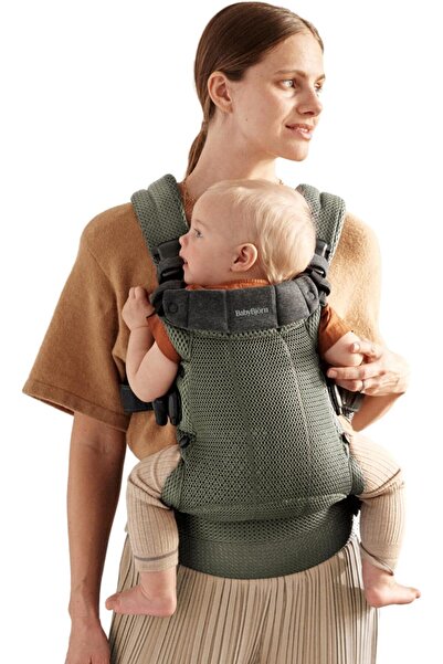 BabyBjörn حاملة أطفال هارموني، شبكة ثلاثية الأبعاد، أخضر داكن