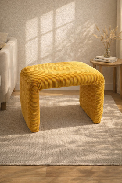 S Home Design Concept Penolope U Fitilli Puf, Sarı