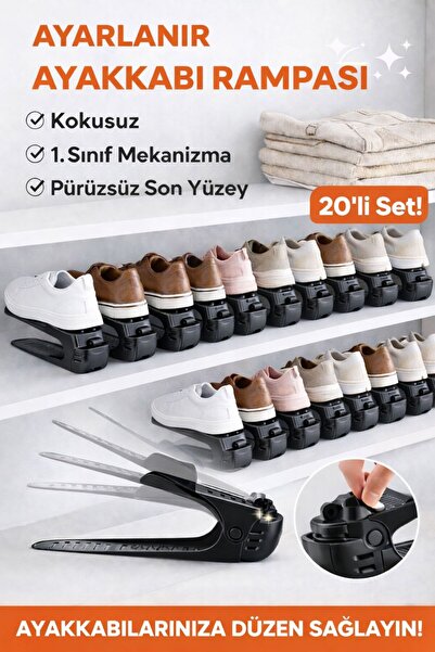 Funny Life 20-Piece Adjustable Step-By-Step Shoe Ramp - 1St Step Classroom Me...