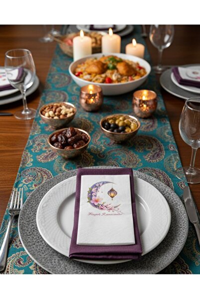 AGG Reklam Baskılı Sunum Peçetesi Hayırlı Ramazanlar Model-5 16 Adet