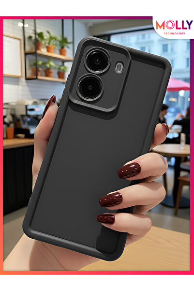 Molly Alpha Gray Edges Thick Pan Silicone Case for Poco X7 Pro