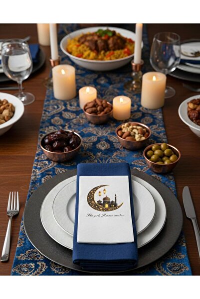 AGG Reklam Printed Presentation Napkin Auspicious Ramazans Model-4 16 Pieces