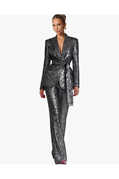 SuElo SİYAH PUL PAYETLİ TAKIM ELBİSE