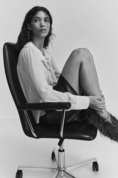 H&M Collared viscose blouse