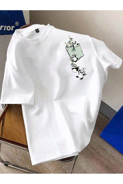 shams style تي شيرت للجنسين مطبوع عليه جيب