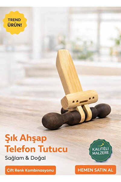 KTM WOODEN CENTER Ahşap Luxury Telefon Tablet Standı