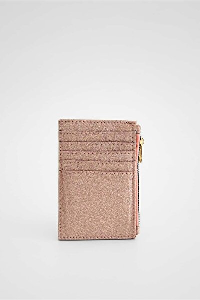 Yuka Atelier Faux Leather Wallet with Glitter Nomu Card Holder Detail