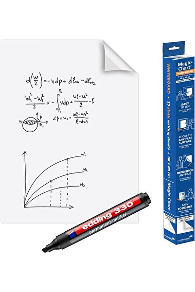 Legamaster Magic-Chart Whiteboard Foil, 25 Re-Usable Self-Stick Sheets - 60X80cm