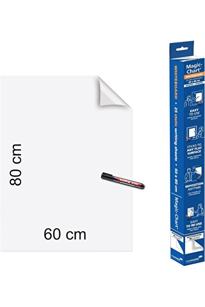 Legamaster Magic-Chart Whiteboard Foil, 25 Re-Usable Self-Stick Sheets - 60X80cm