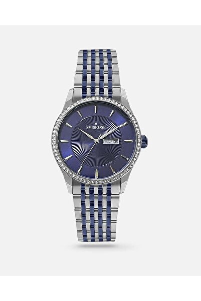svisrose Sefrose Steel Men's Watch in Silver and Blue