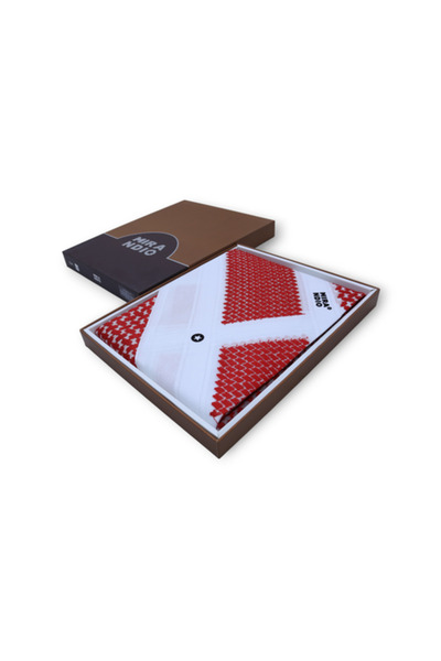Mirandio Red and White Shemagh