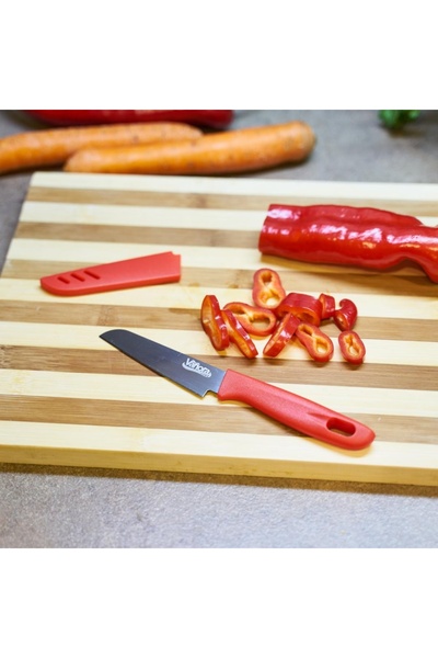 OEM KNIFE WITH SHEATH 9.5 CM, RED