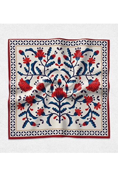 Trendmiya Red Motif Patterned Scarf