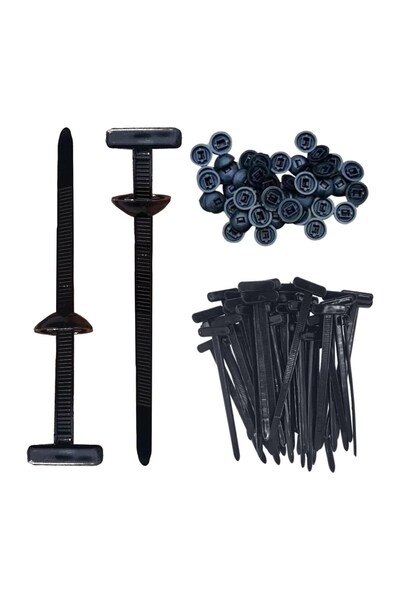 Buffer ®   30 Pcs Plastic Fasteners – Universal Cable Tie Buckle, Auto and In...