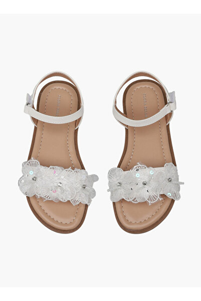 Flora Bella by Shoexpress Girls Floral Applique Strap Sandals