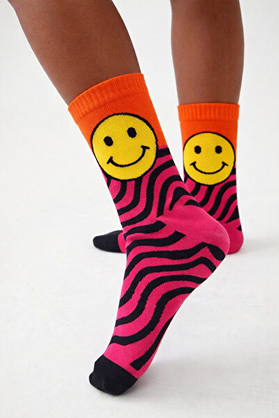 Katia&Bony Unisex Pop Art Smiling Face Patterned Socks