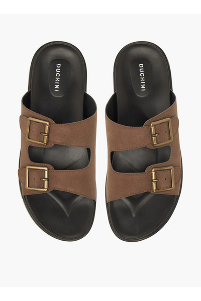 Duchini Men Buckle Accent Comfort Sandals