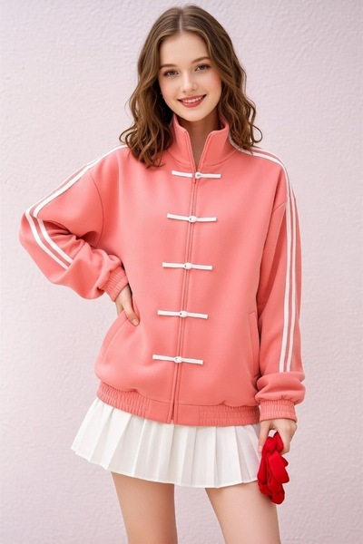 Köstebek Vintage Three-Stripe Chines Style Oversize Jacket