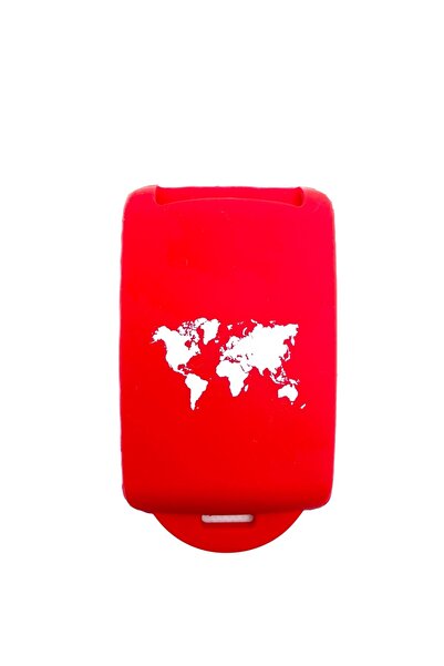 AUTOTOB Husa cheie keyless, model harta, Renault/Dacia, rosu