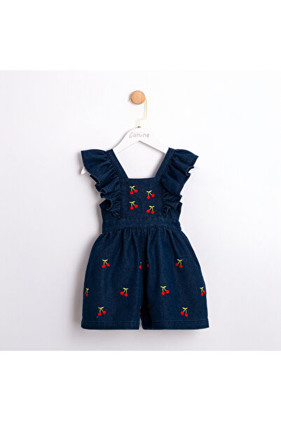 Coolimino Cherry Embroidered Girls' Jumpsuit